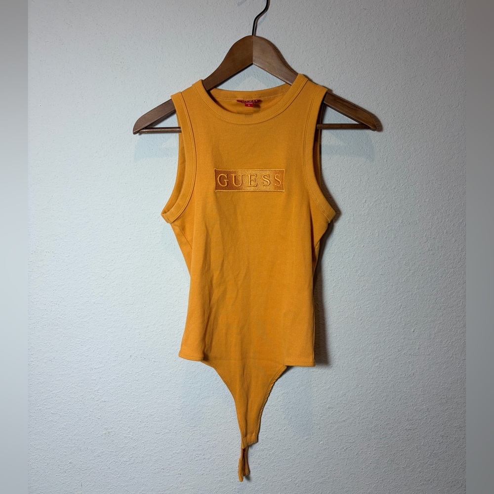 Guess Mustard Yellow Bodysuit Top
